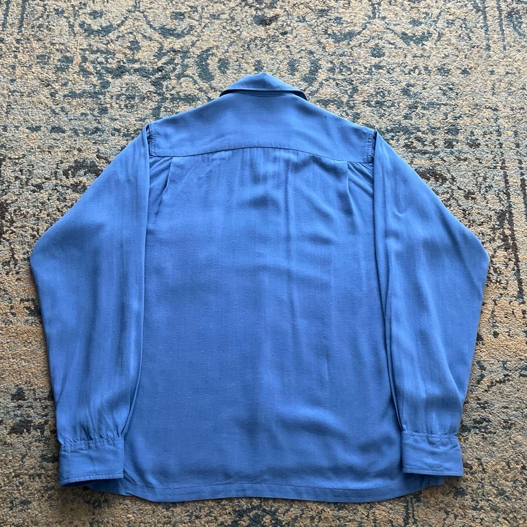 60s レーヨン シャツ ネップ カスリ ボックス 検 50s ギャバジン