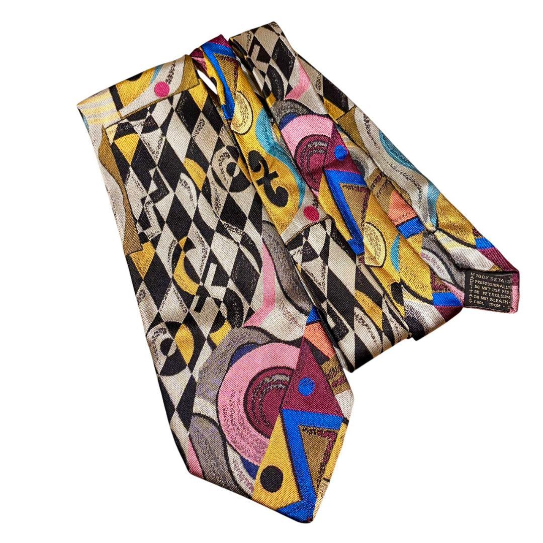 極美品】GIANNI VERSACE シルク100% 総柄ネクタイ イタリア製 - メルカリ