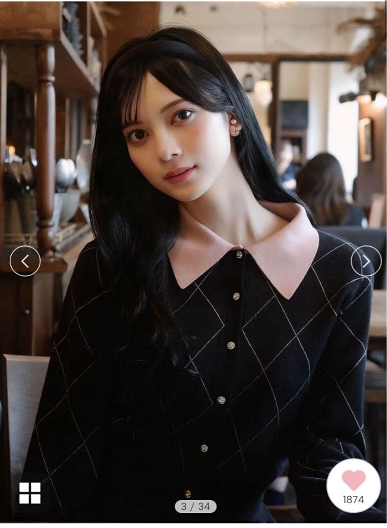 snidel USAGI ONLINE限定 アーガイルチェックカーディガン - メルカリ