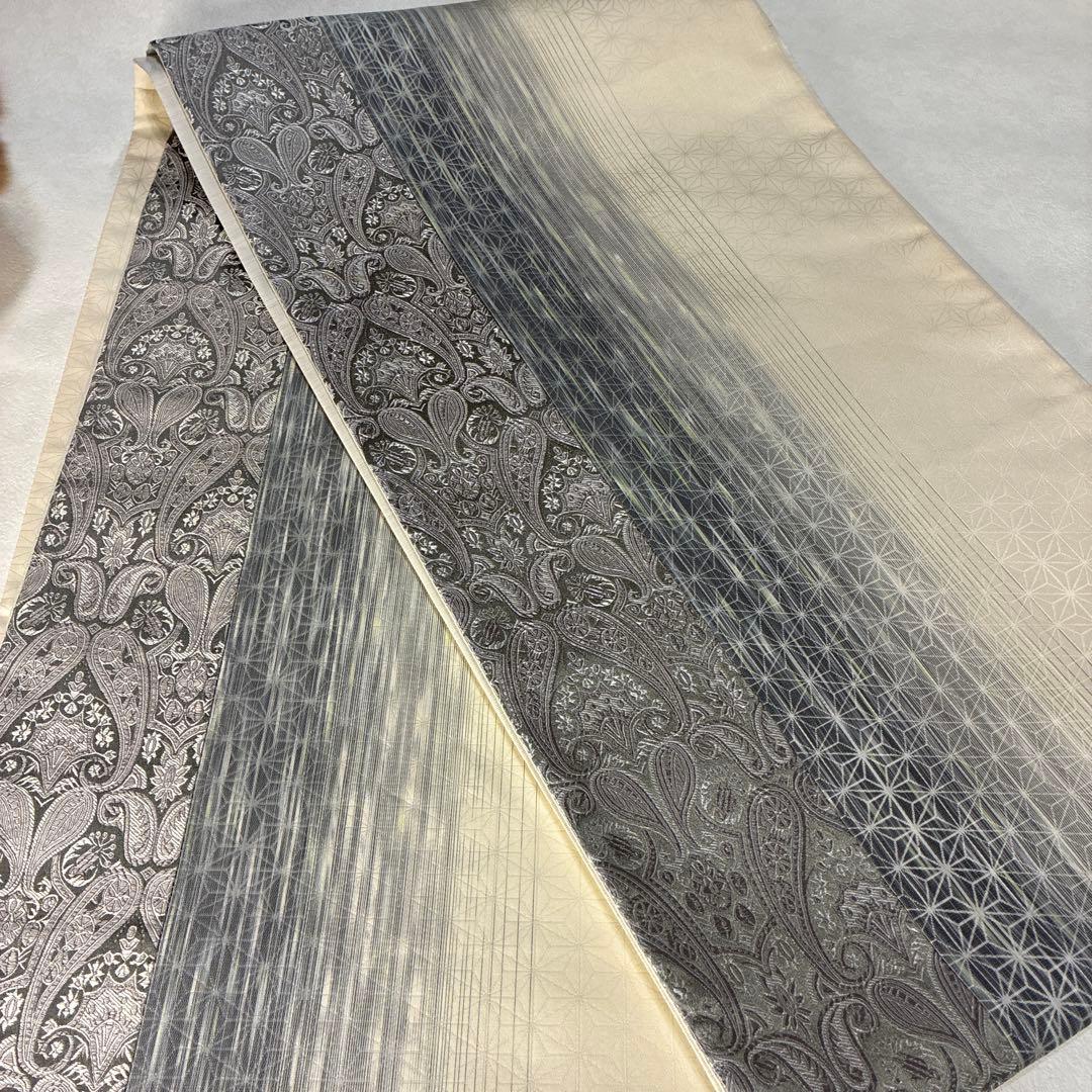 袋帯 ペイズリーと麻の葉 460