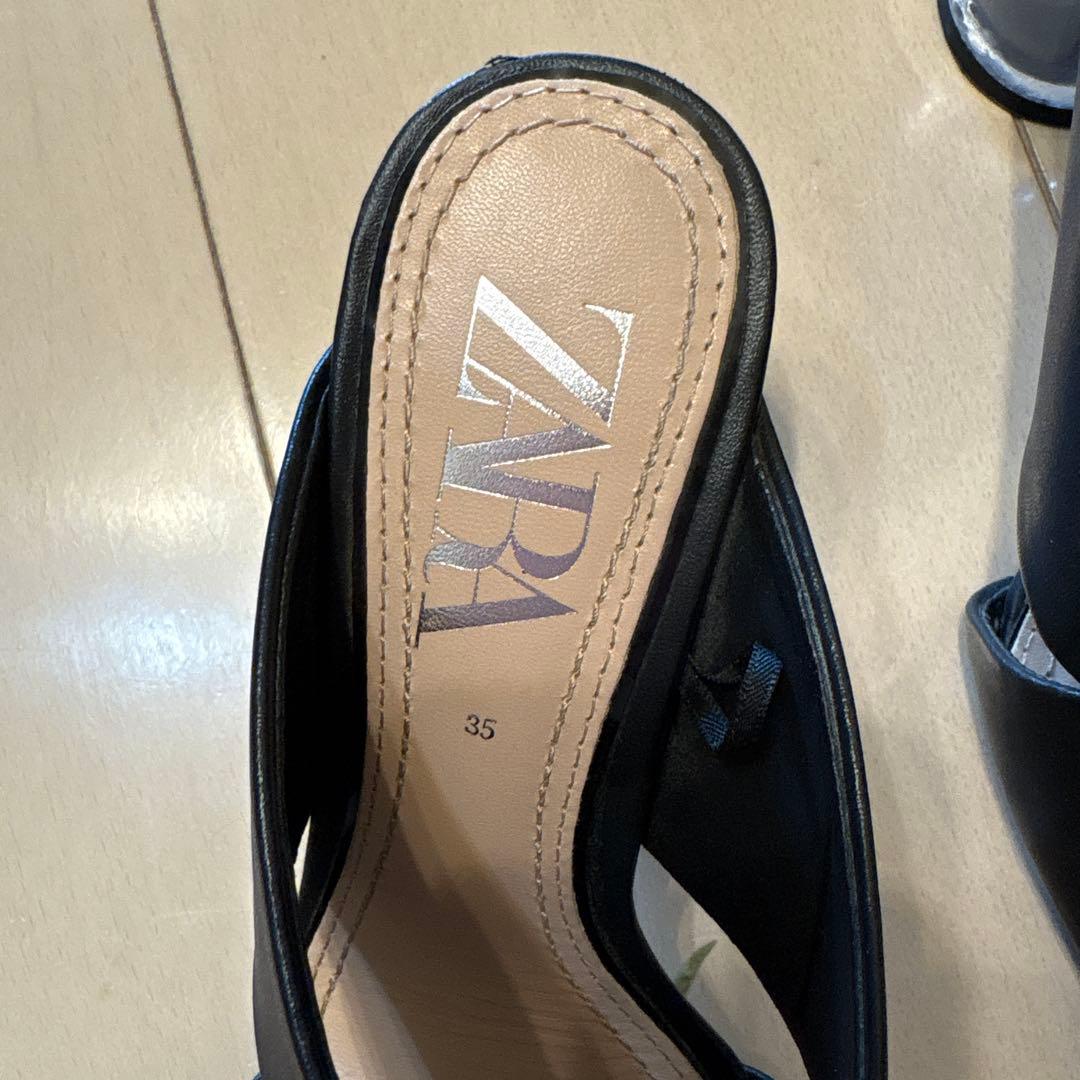 ZARA ブラックミュール 35サイズ