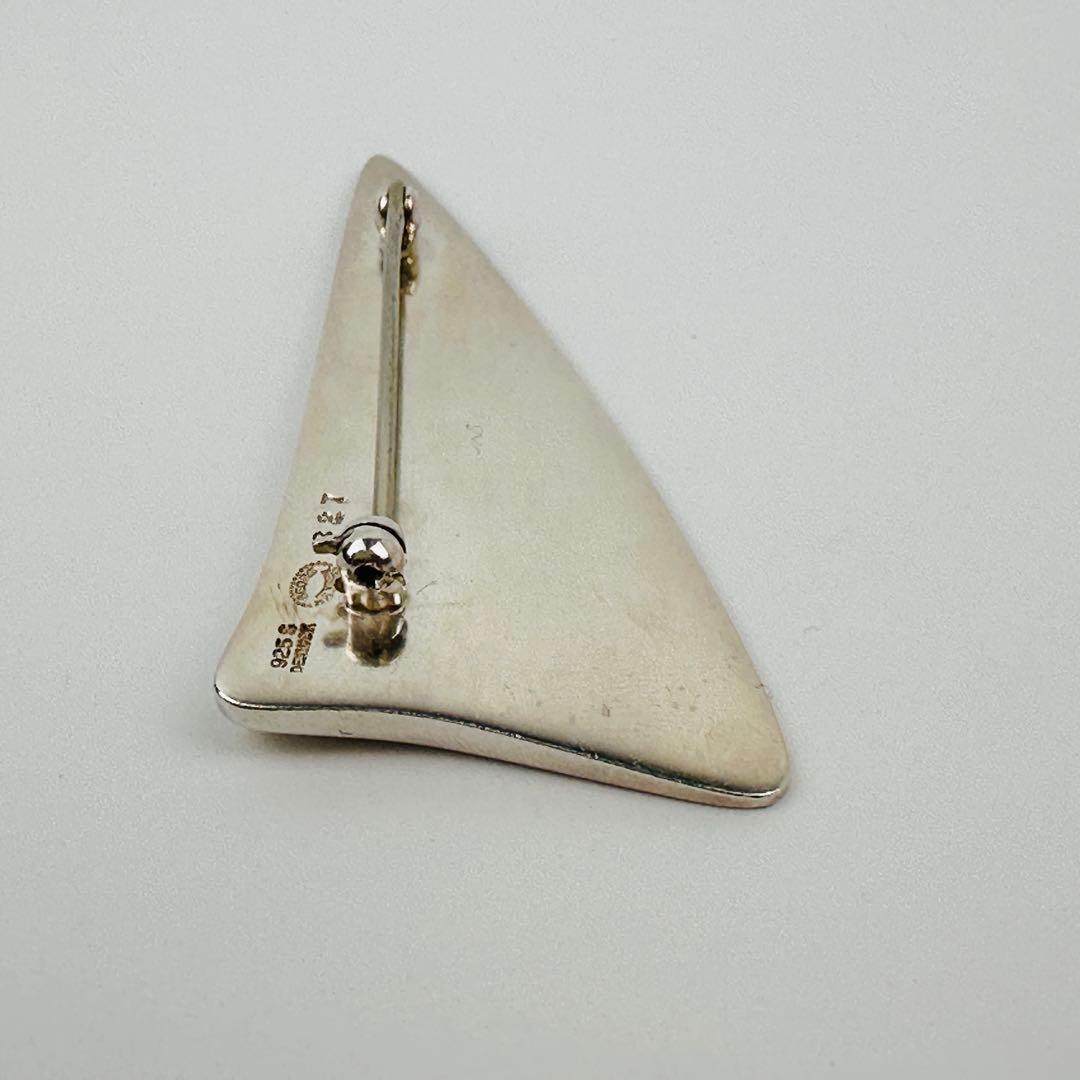 クリーニング済】ジョージジェンセン シルバー925 三角形 ブローチ