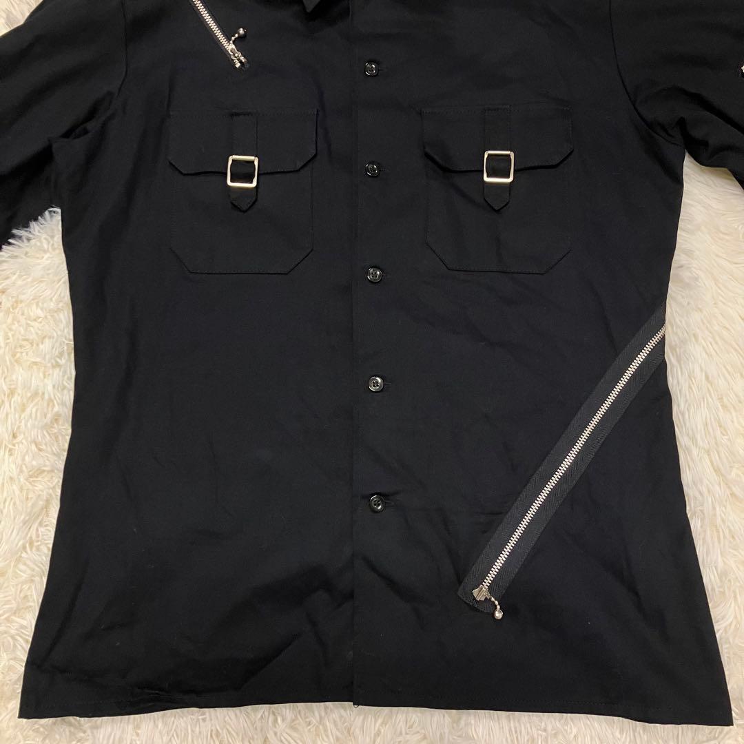 《美品レア旧タグ日本製早い者勝ち》666シックス3ジップカスタムシャツpunk