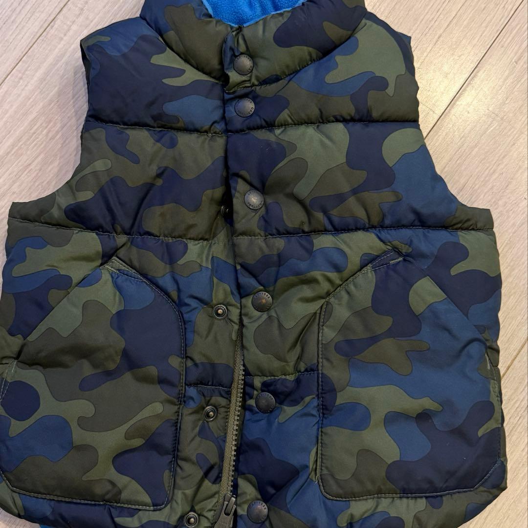 GAP KIDS 迷彩 ダウンベスト 3Y - メルカリ