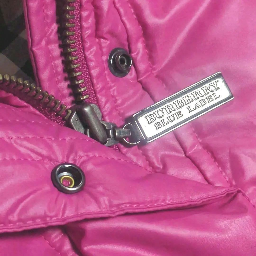 最終☆美品♡バーバリーブルーレーベル♡ノバチェック♡水鳥天然羽毛