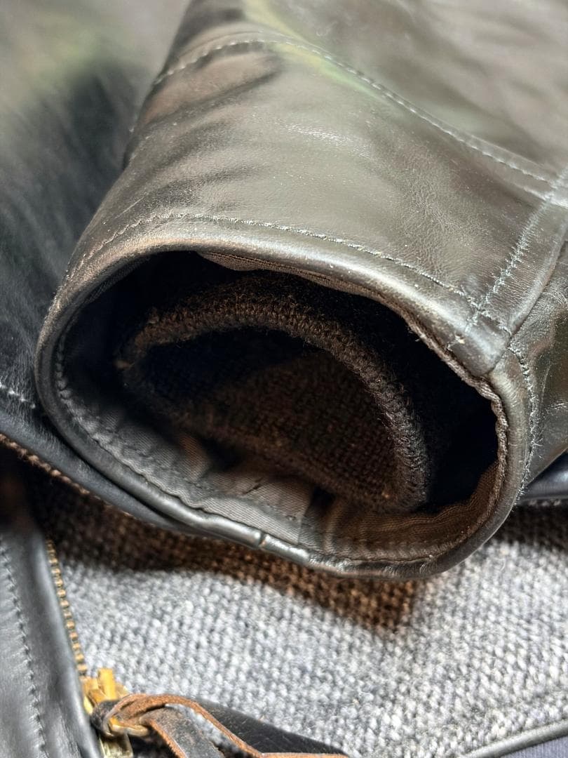 美品／J.Lサイン入】エアロレザー ハーフベルト 38 自立 ホースハイド