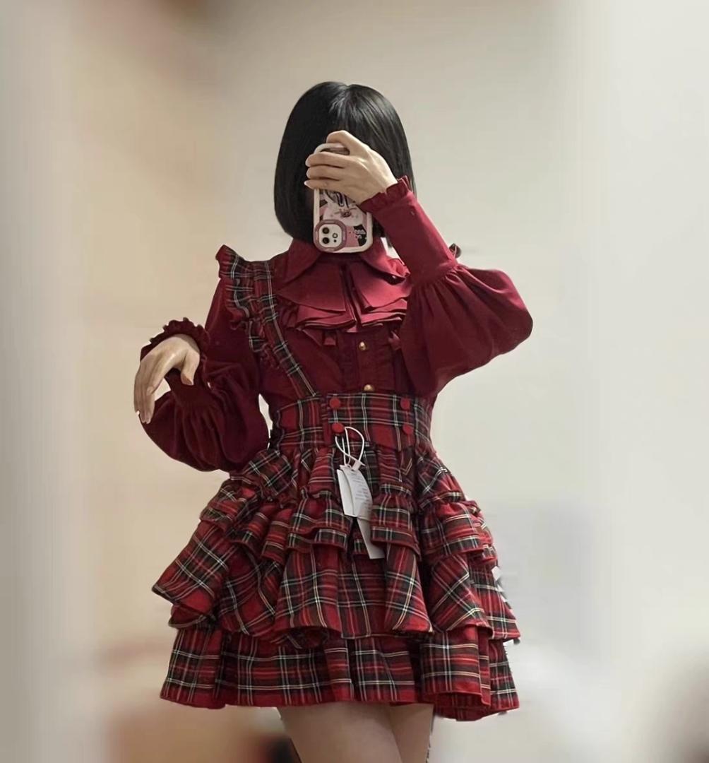 CATCOCOONクラシカルドール 長袖 セットアップ 赤チェック - メルカリ