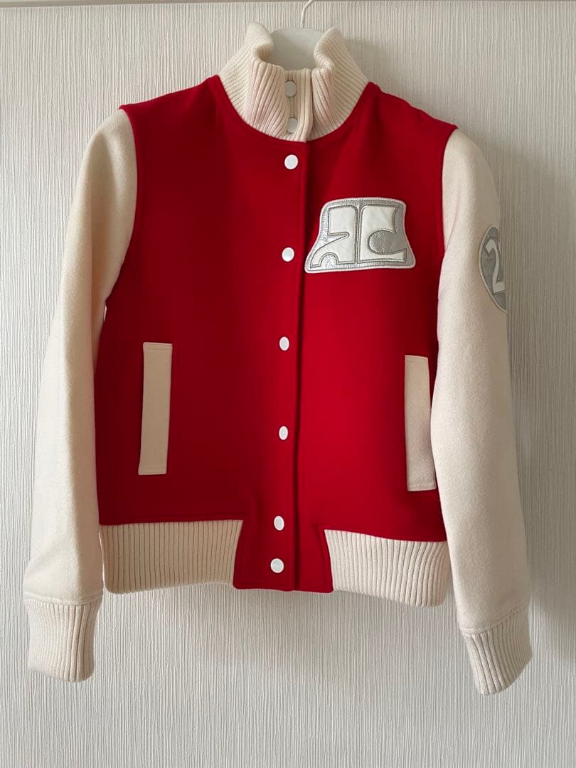 希少　クレージュ　courrèges スタジャン 38size 赤 PERCBL005VY0003_002_28069bd3-