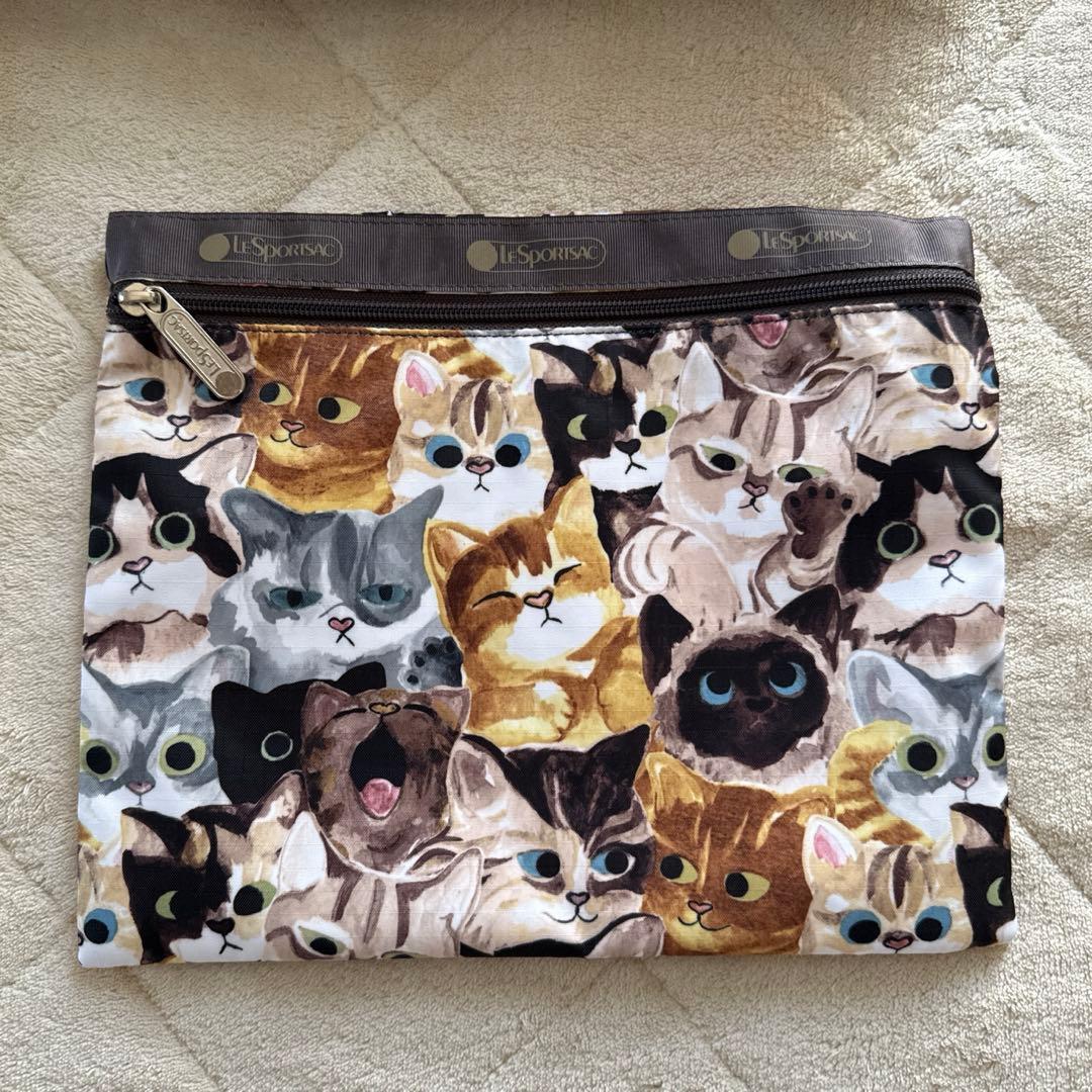 レスポートサック ボストンバッグ ネコ柄 大容量 新品 cosaga.com