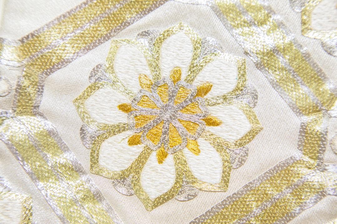 新入荷！！ リサイクル 袋帯 金箔 銀箔 正倉院裂華文様 訪問着 入学式