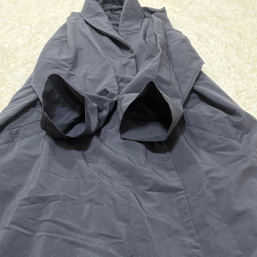 モユル 萌 センソユニコ ロングコート ナイロン M L 黒 オーバーサイズ