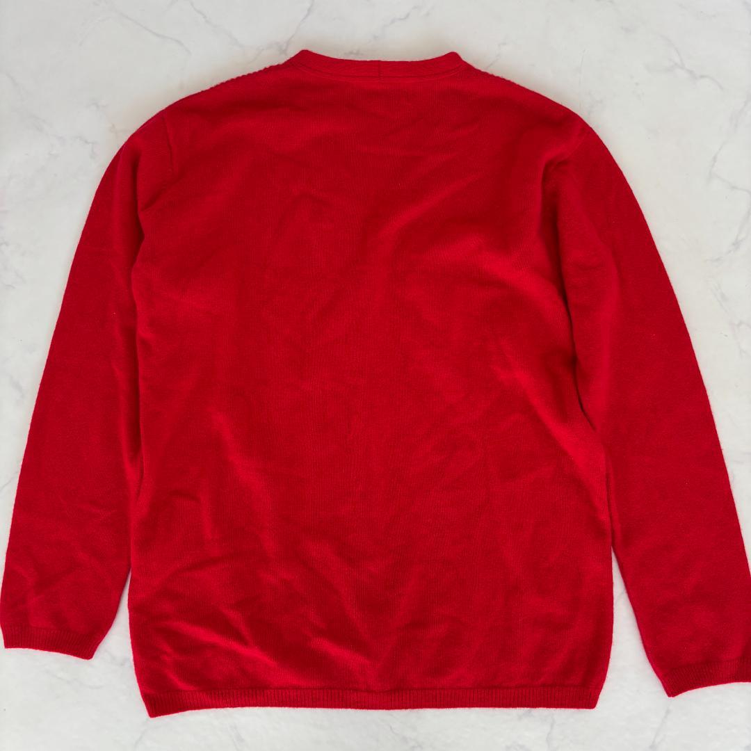 YVES SAINT LAURENT カーディガン 赤 L（D106）