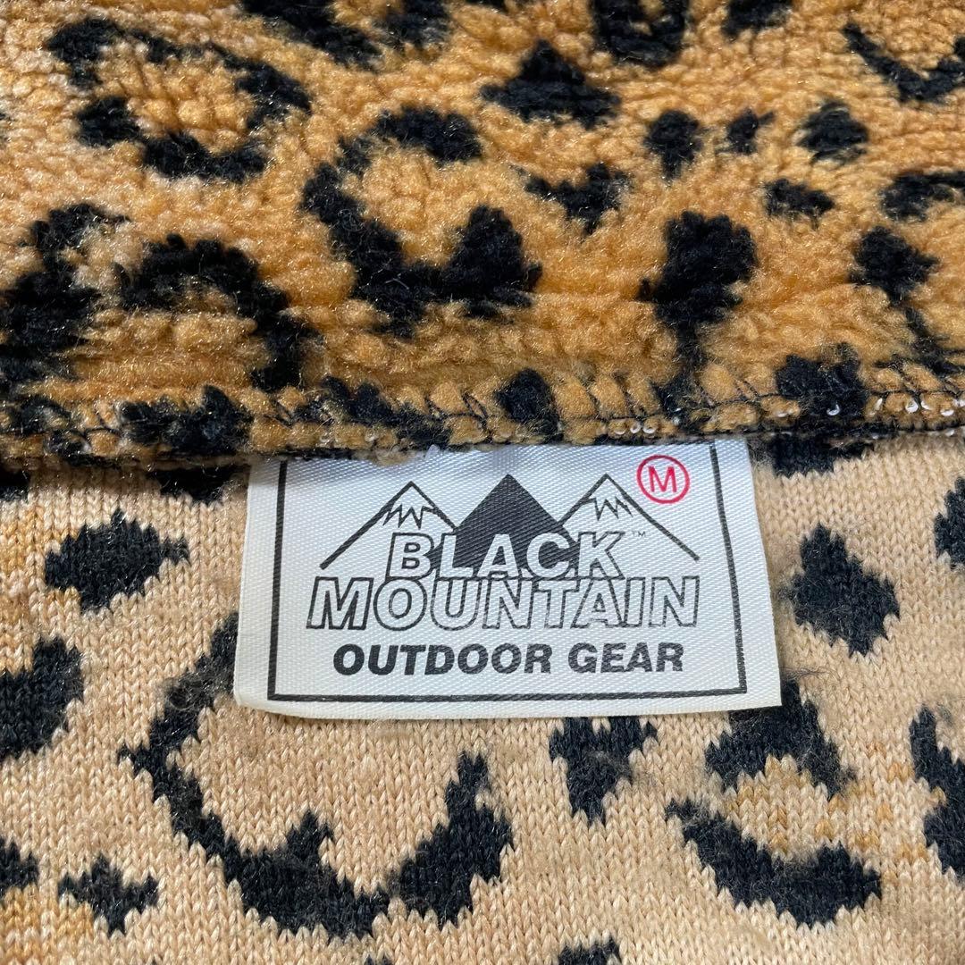 90s ブラックマウンテン レオパード フリース アメリカ製 ビンテージ