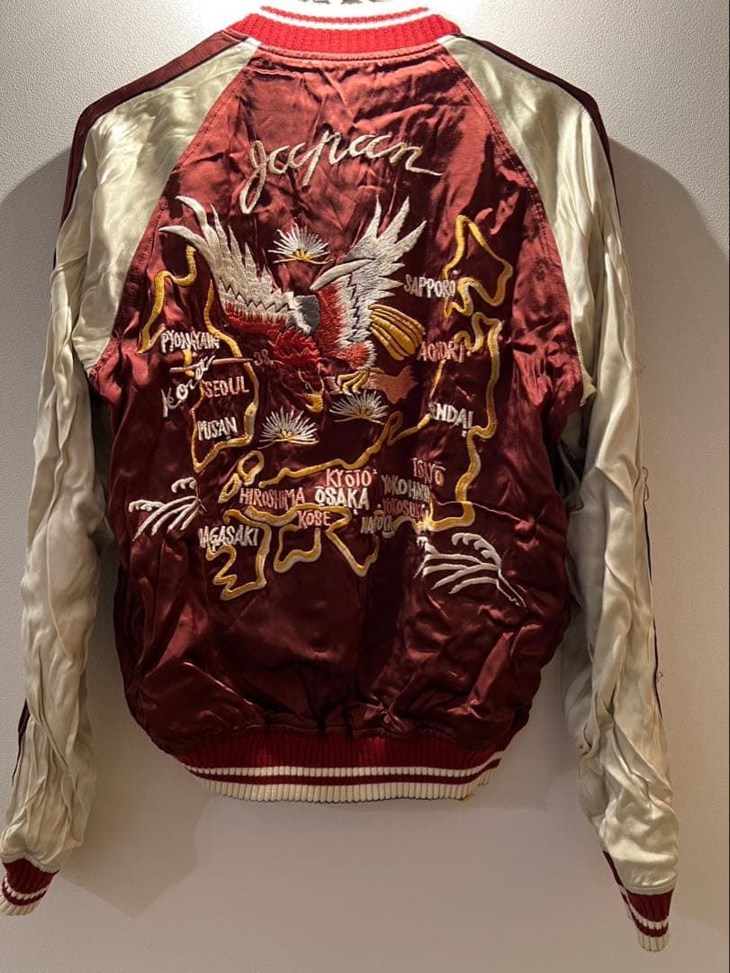 r*.様 [早い者勝ち]00s フラットヘッド スカジャン リバーシブル 黒x赤