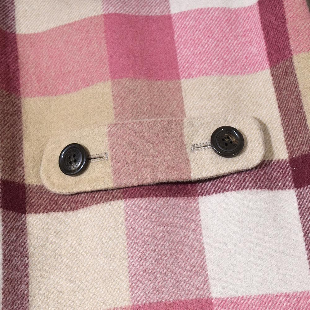 ブルーレーベルクレストブリッジ 両面 リバーシブル ケープコート メガ