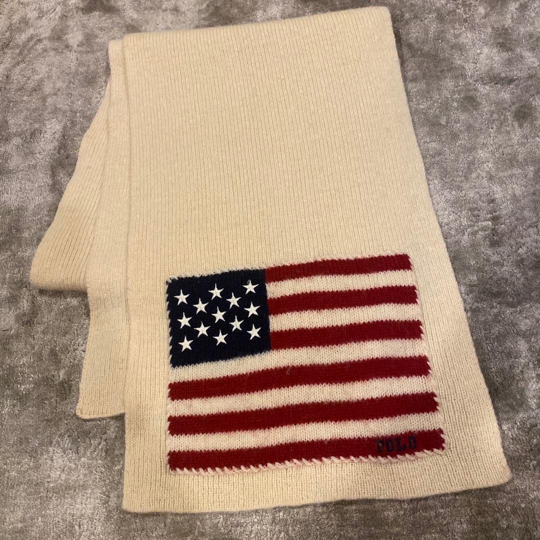 Polo Ralph Lauren アメリカ国旗 マフラー ラルフローレン ポロ - メルカリ