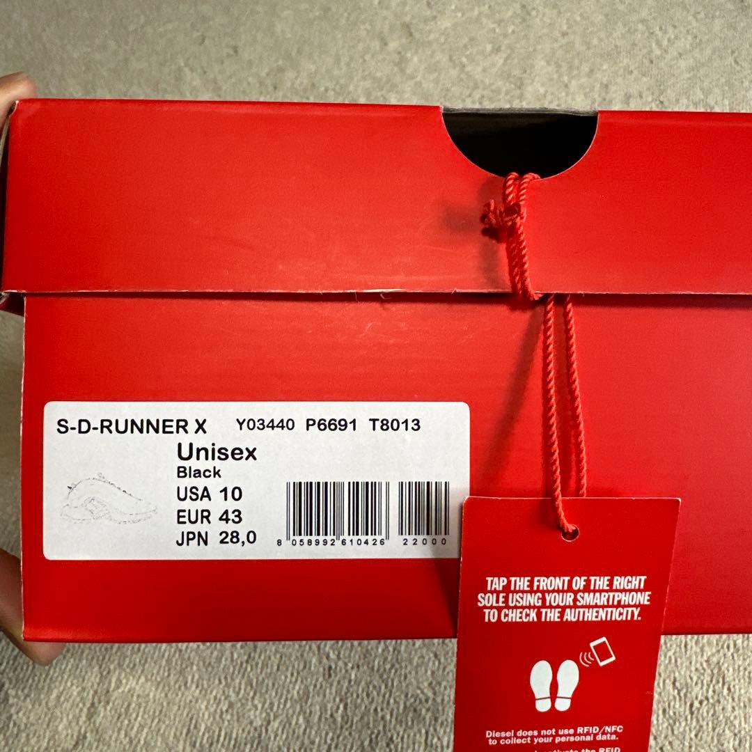 DIESEL S-D-RUNNER X 43 28.0cm ブラック 黒