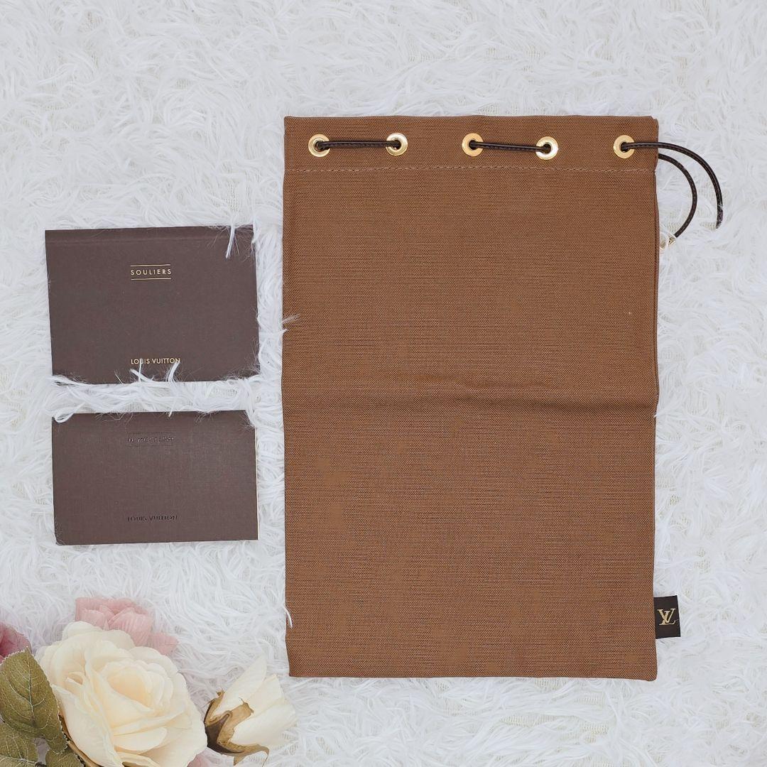 ルイヴィトン ダミエ 本革 パテントレザー リボン バレエシューズ 23.5cm