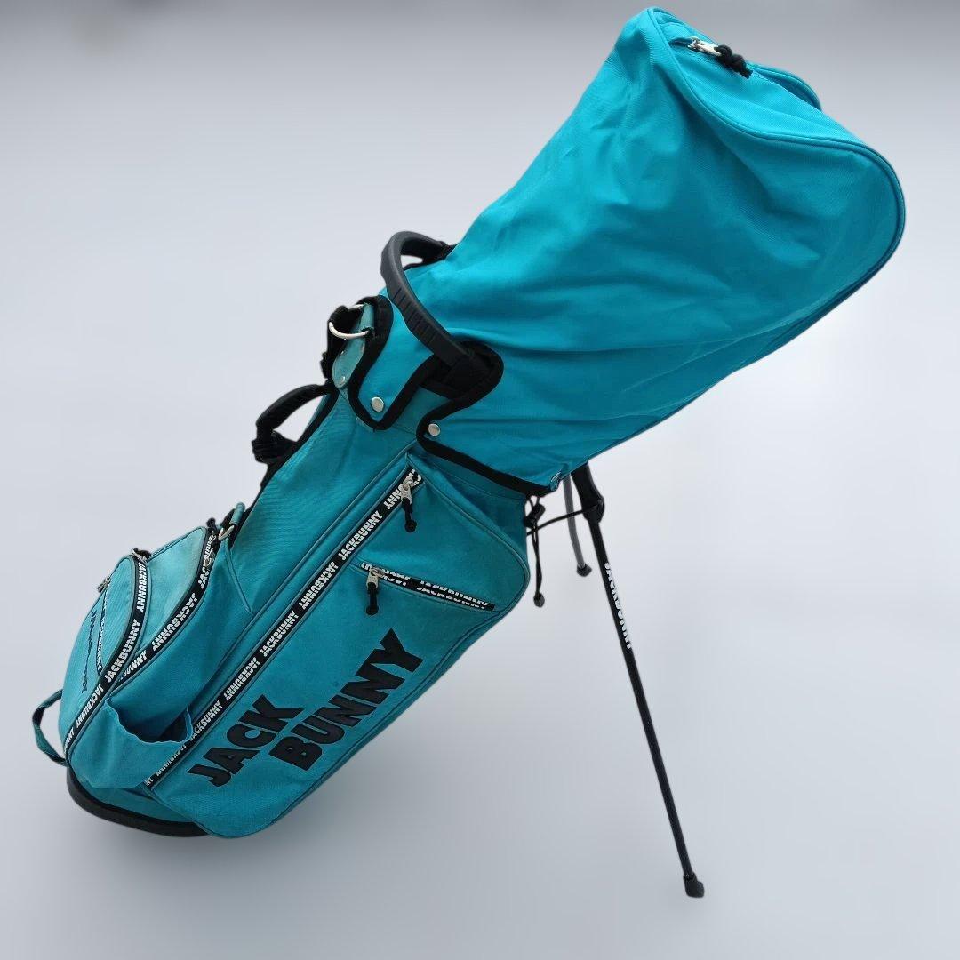 ジョニー　JACK BUNNY ターコイズ キャディバッグ JACK BUNNY (ジャックバニー) キャディバッグ ターコイズ 9型 5分割 46