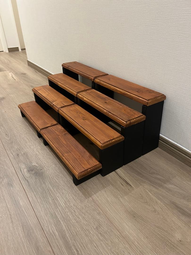 真矢 木製シェルフ　4段ラック　ウッド家具　メープルカラー MWS-16845(ABR/SBK) ラック 木製棚板 YAMAZEN(山善) アンティーク