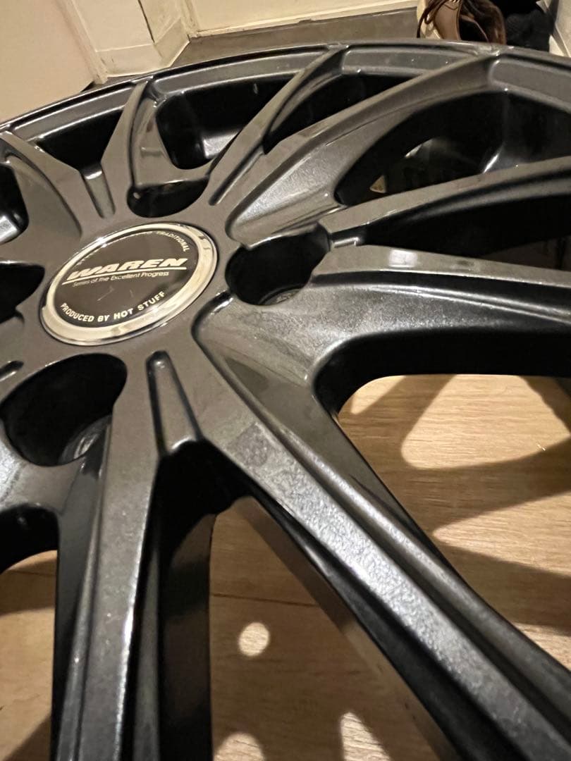 送料込！美品！アルミホイール15インチ4H100 5.5J+45 ガンメタ4枚