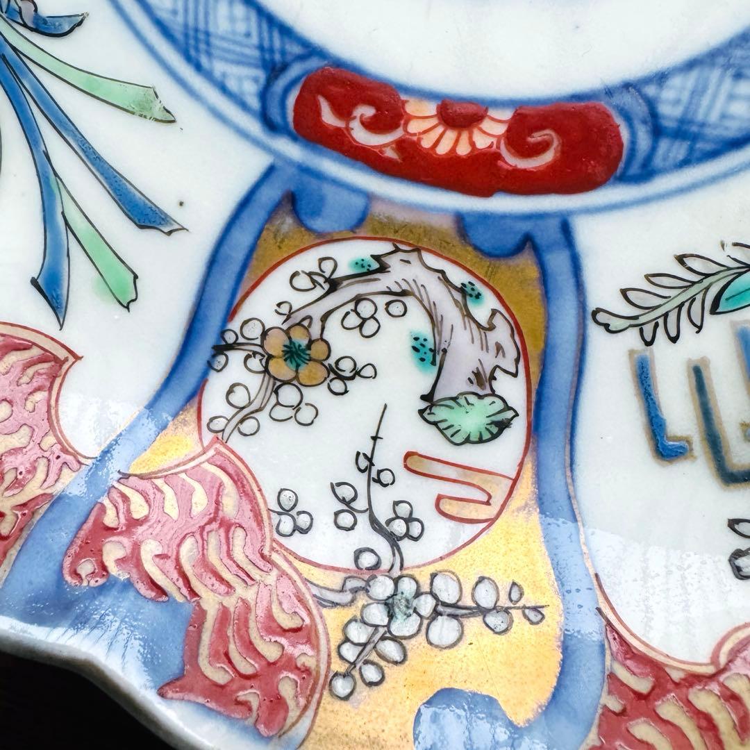 aloha34様用 金彩色絵草花文 一枚 朱塗り吸い物椀2客セット