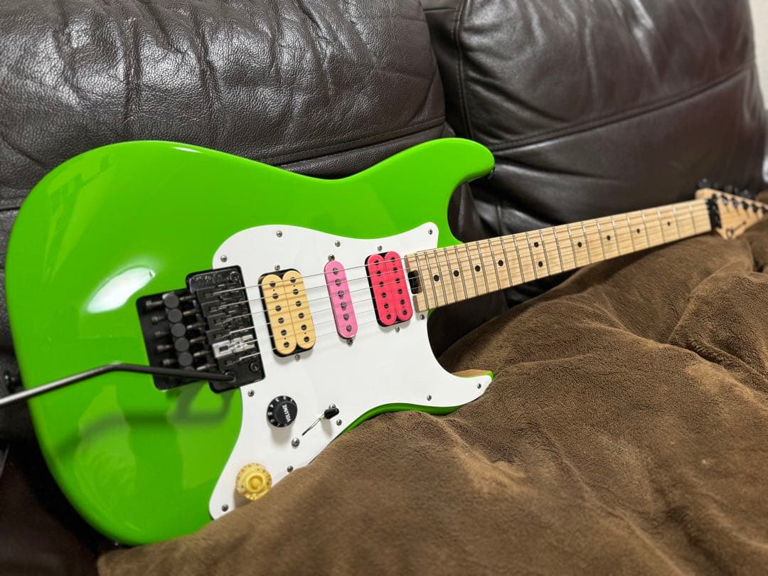 Charvel steve vai Green Meanie風MOD - メルカリ