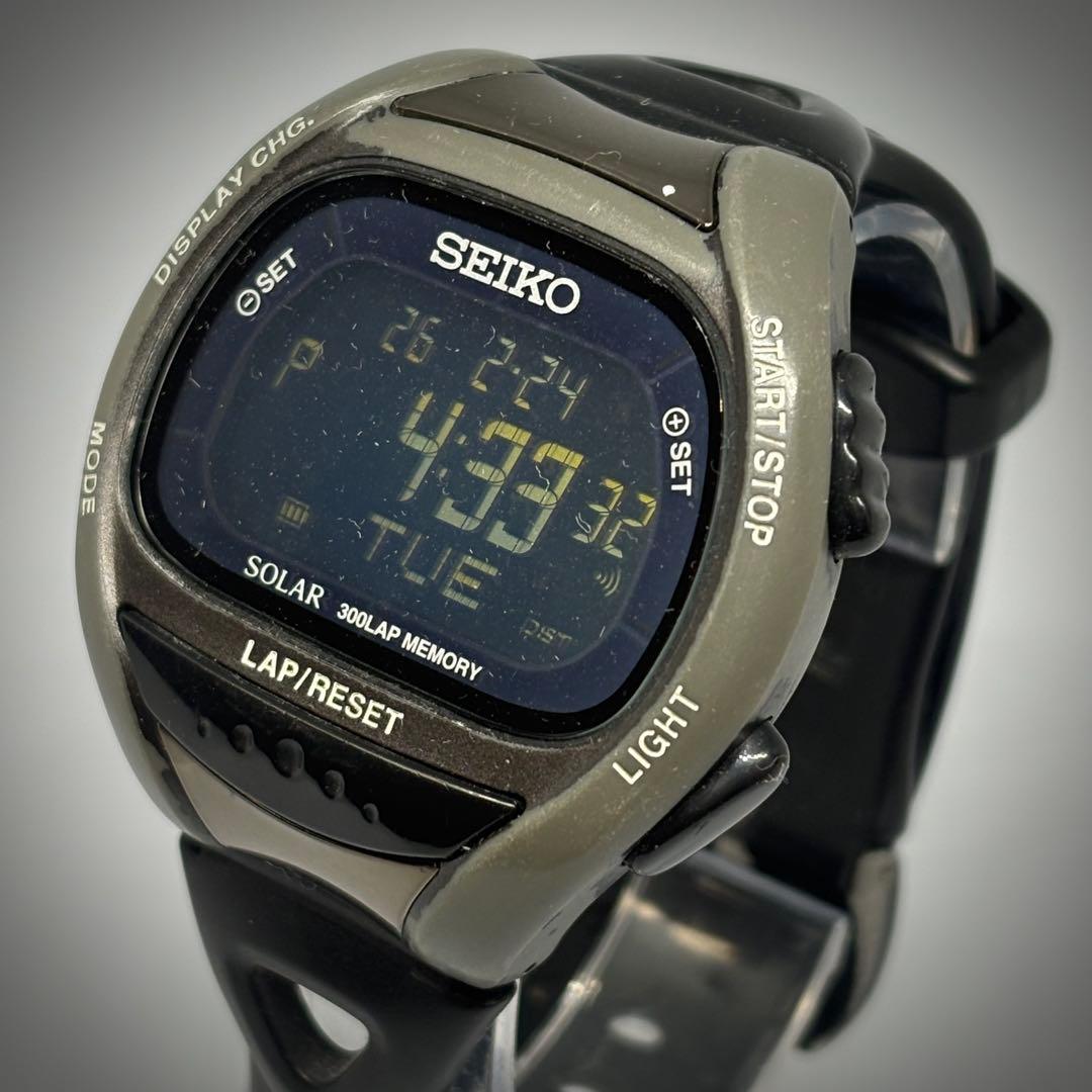 セイコー SEIKO PROSPEX スーパーランナーズ ソーラーモデル 黒 - メルカリ