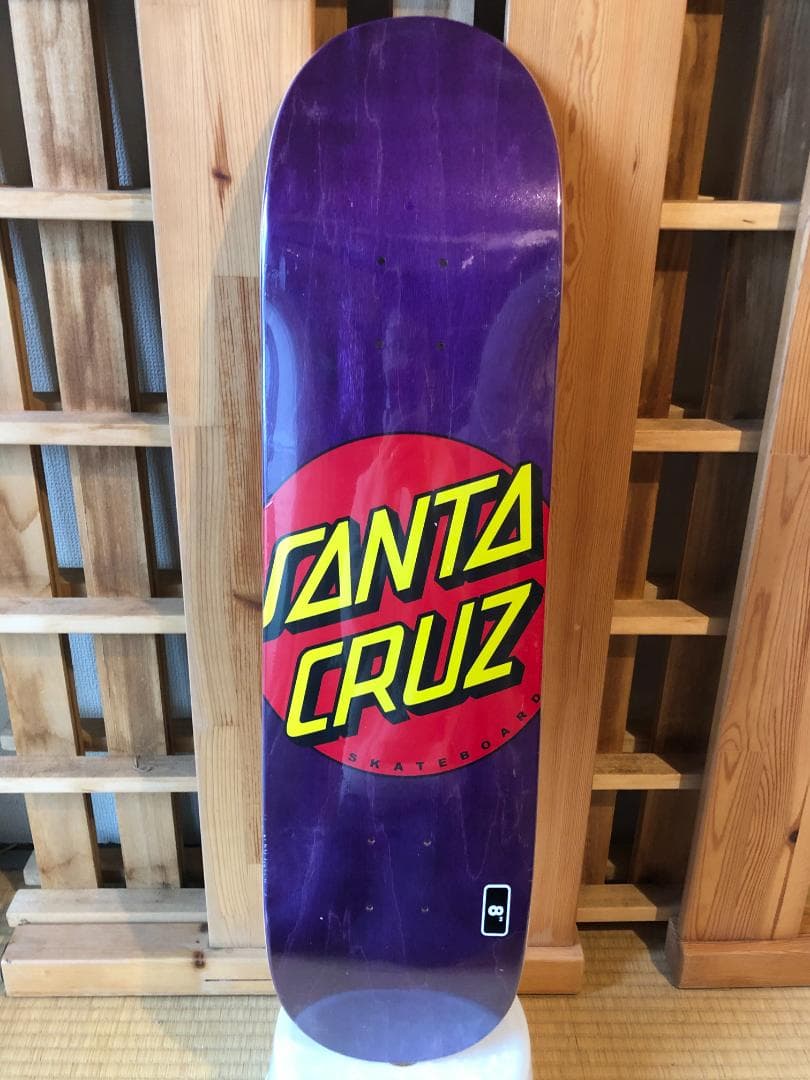 台湾製無地黒デッキテープ付き SANTACRUZ サンタクルーズ8.0デッキ
