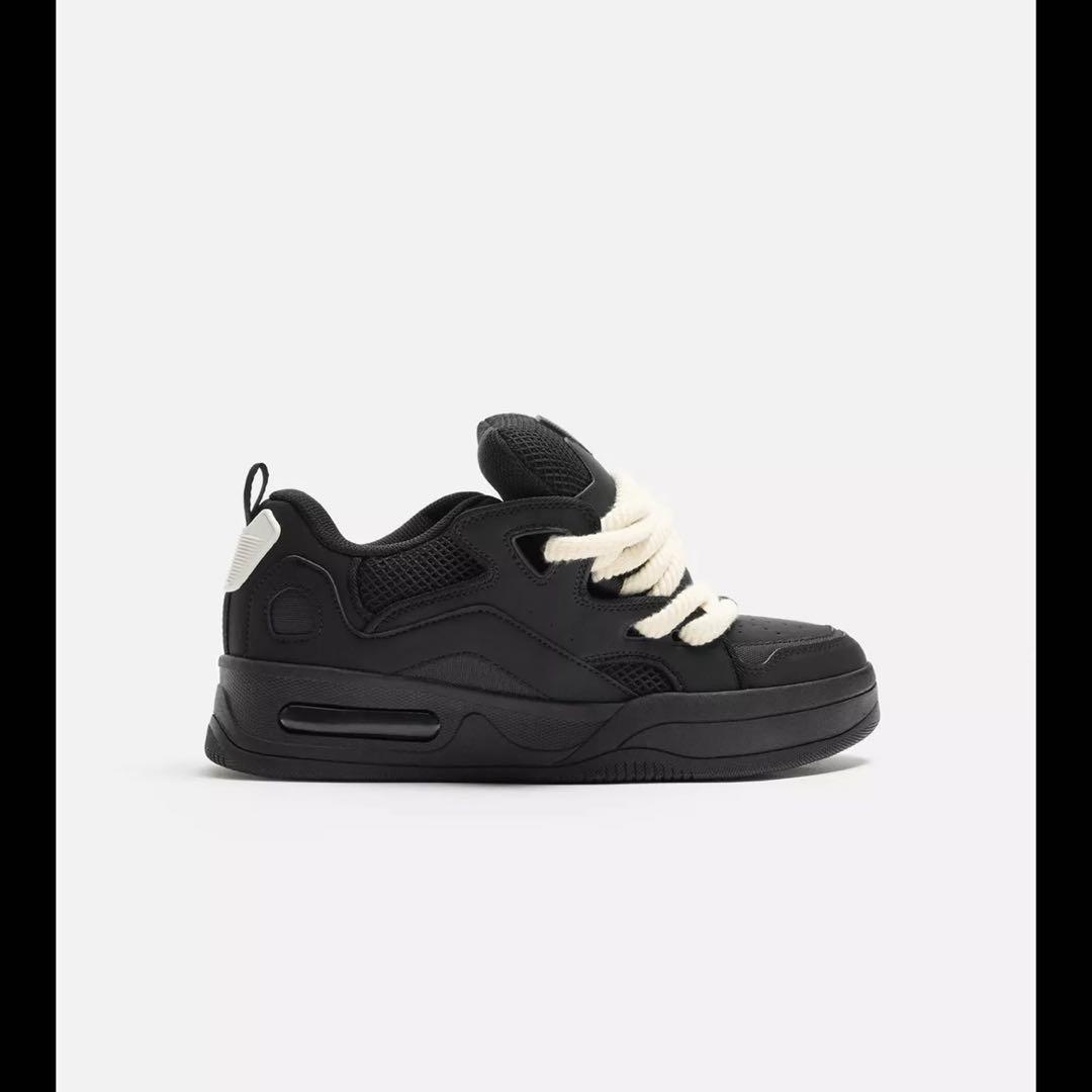 ZARA スケートロープスニーカー 40（25.8cm）ブラック - メルカリ