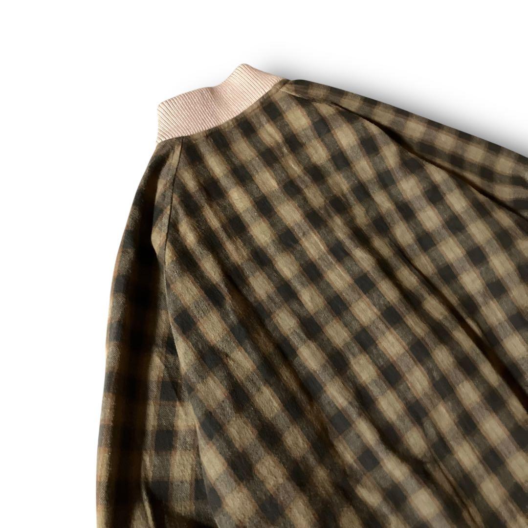 ウールリッチWoolrichチェックブルゾンボンバージャケットCBOYブラウン