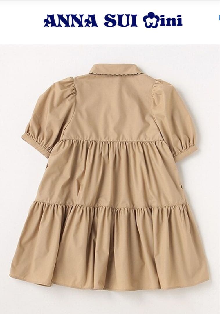 新品 アナスイミニ 衿スカラティアードワンピース 140 - メルカリ