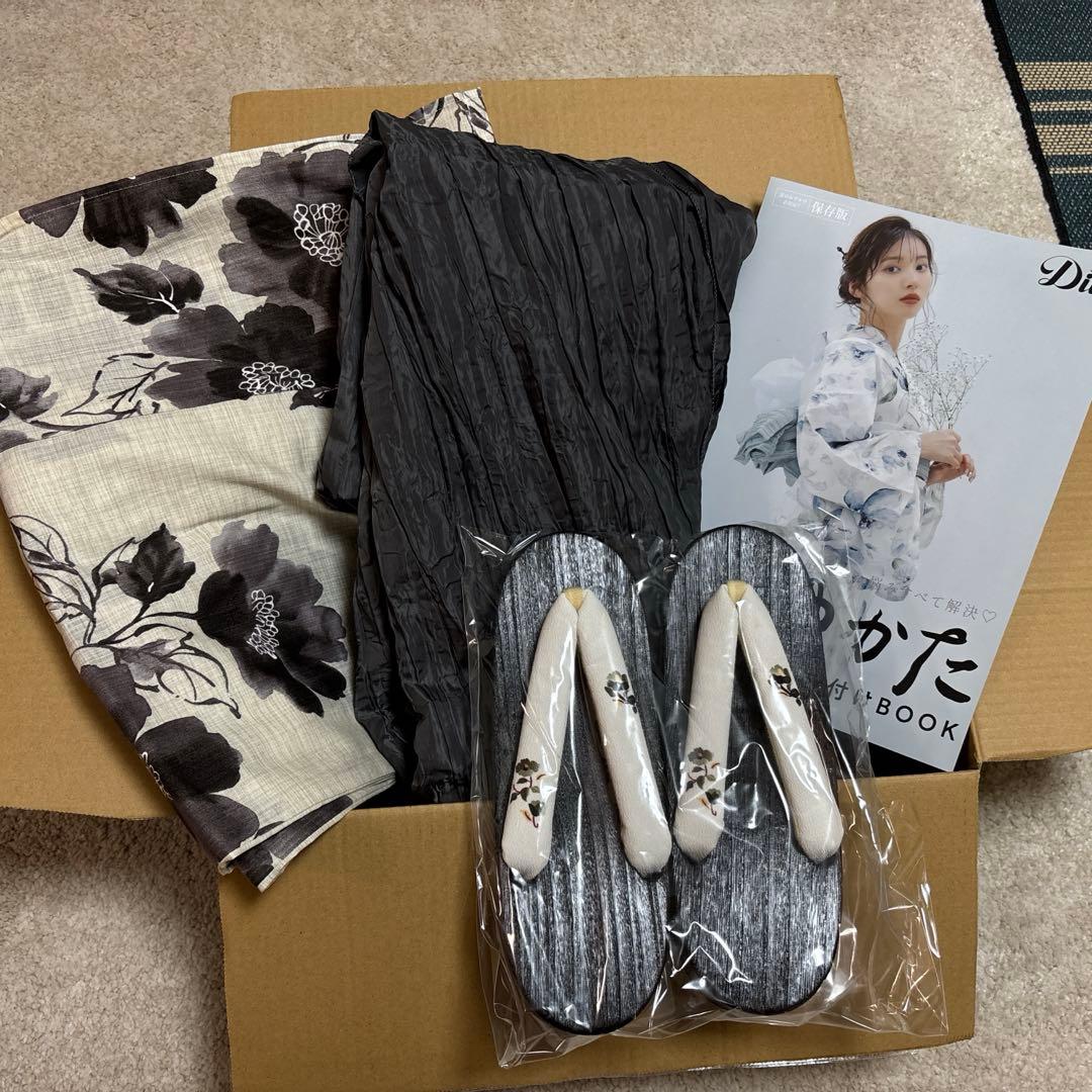 DITA 《京の水墨画》 1人で着られる浴衣5点セット