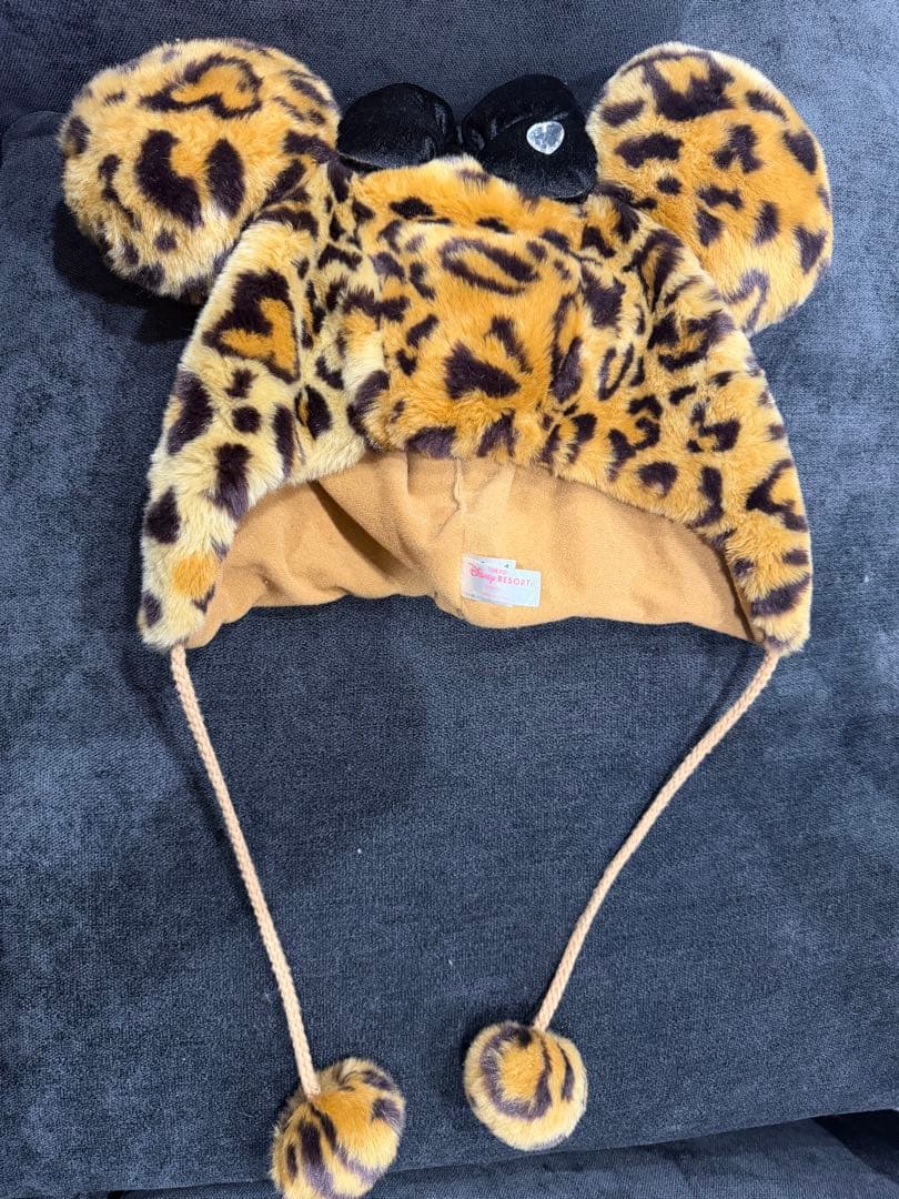 ミニーちゃんファンキャップ ヒョウ柄 - メルカリ