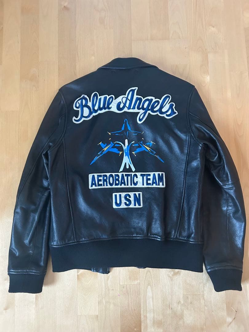 AVIREX レザージャケット ブルーエンジェルス サイズM AVIREX レザージャケット ブルーエンジェルス チーム 6161059
