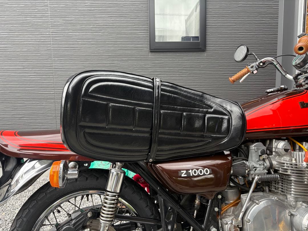 バナナシート Z1 Z2 KZ1000 KZ900 KZ1000ltd黒レザー - メルカリ