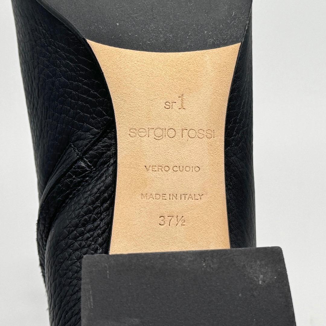 Sergio Rossi SR1 ショートブーツ ブーティ 黒 37.5 - メルカリ