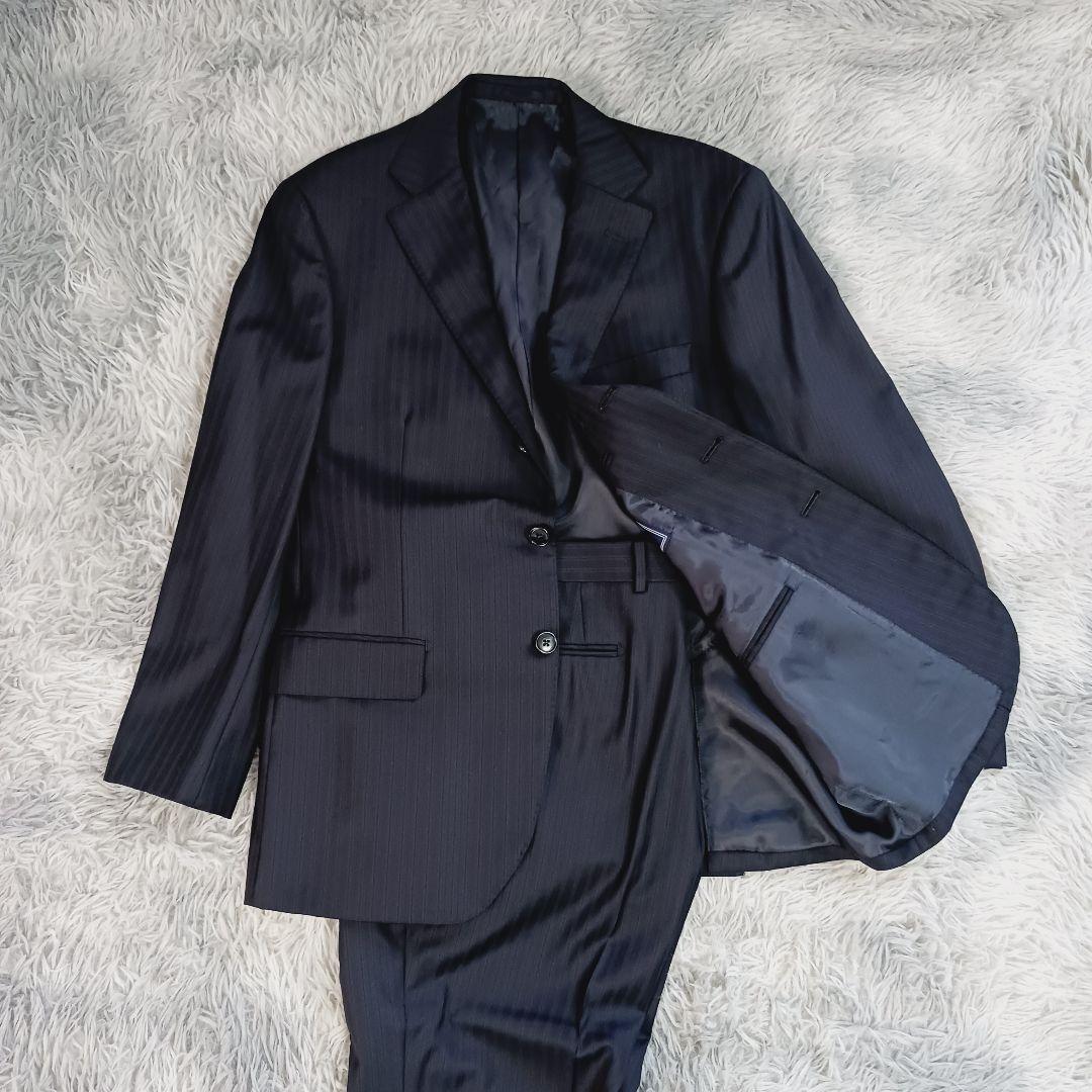 美品✨ミツミネ✨ロロピアーナ Super130'S スーツセットアップ 濃紺