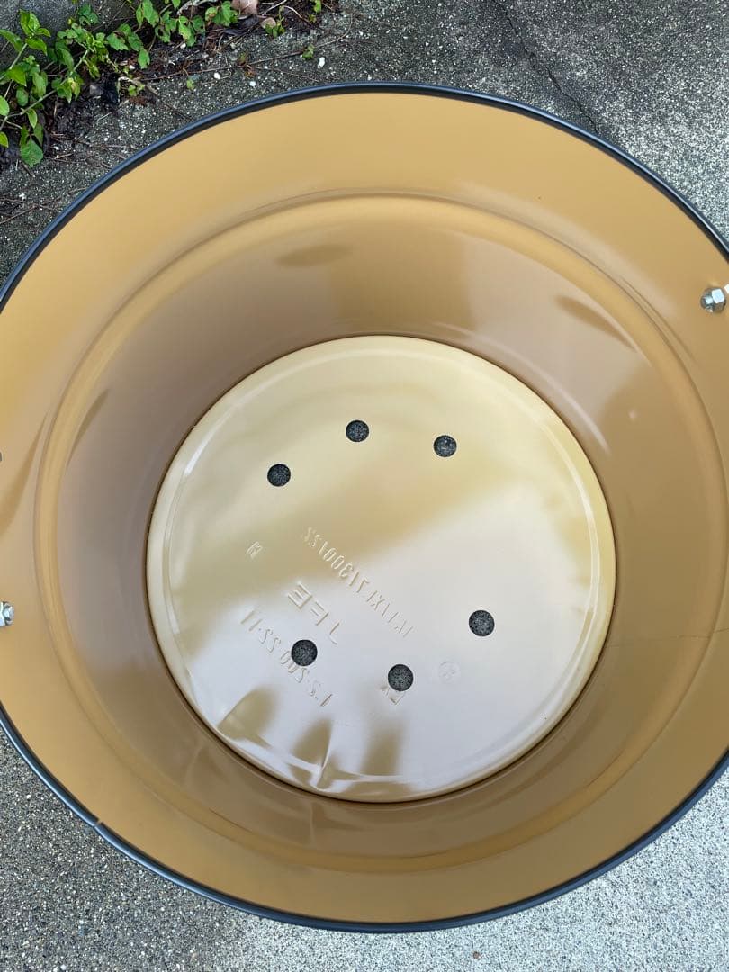 KHIMTI-ドラム缶 プランター 半切り 下半分 持ち手と穴あり