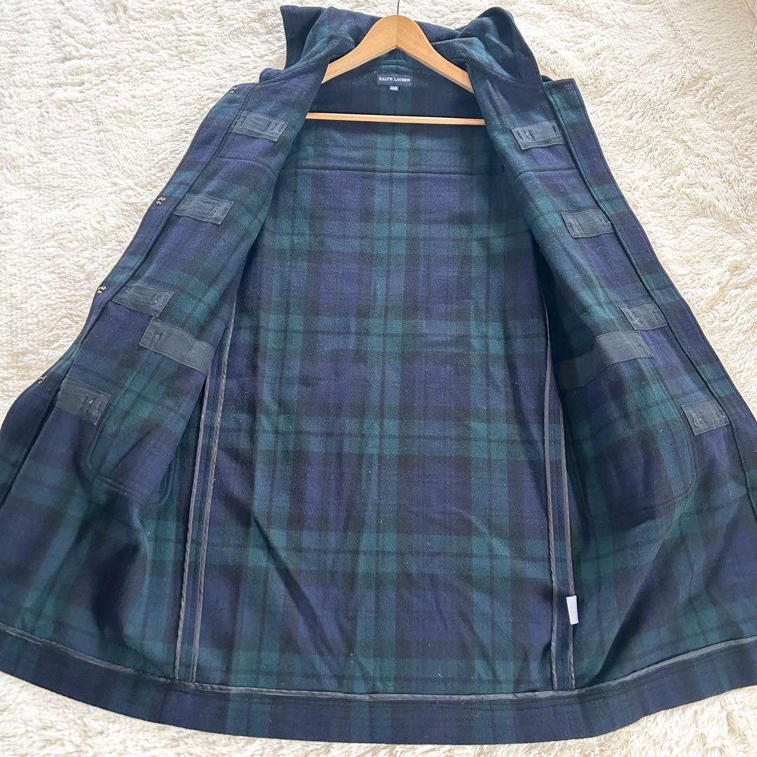 ラルフローレン ダッフルコート ブラックウォッチ ネイビー系 160