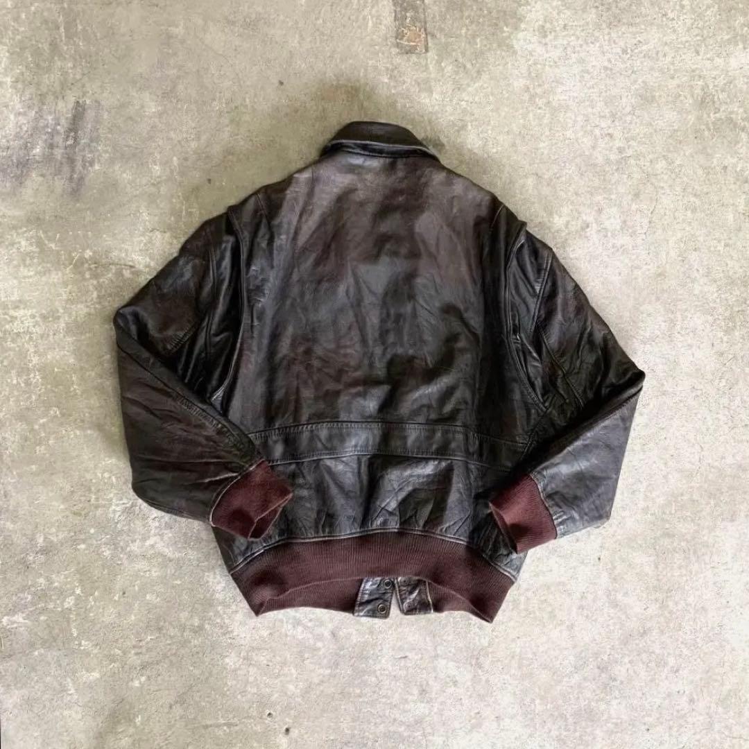 希少】90s 短丈 ヴィンテージ フライトレザージャケット G-1 A-2