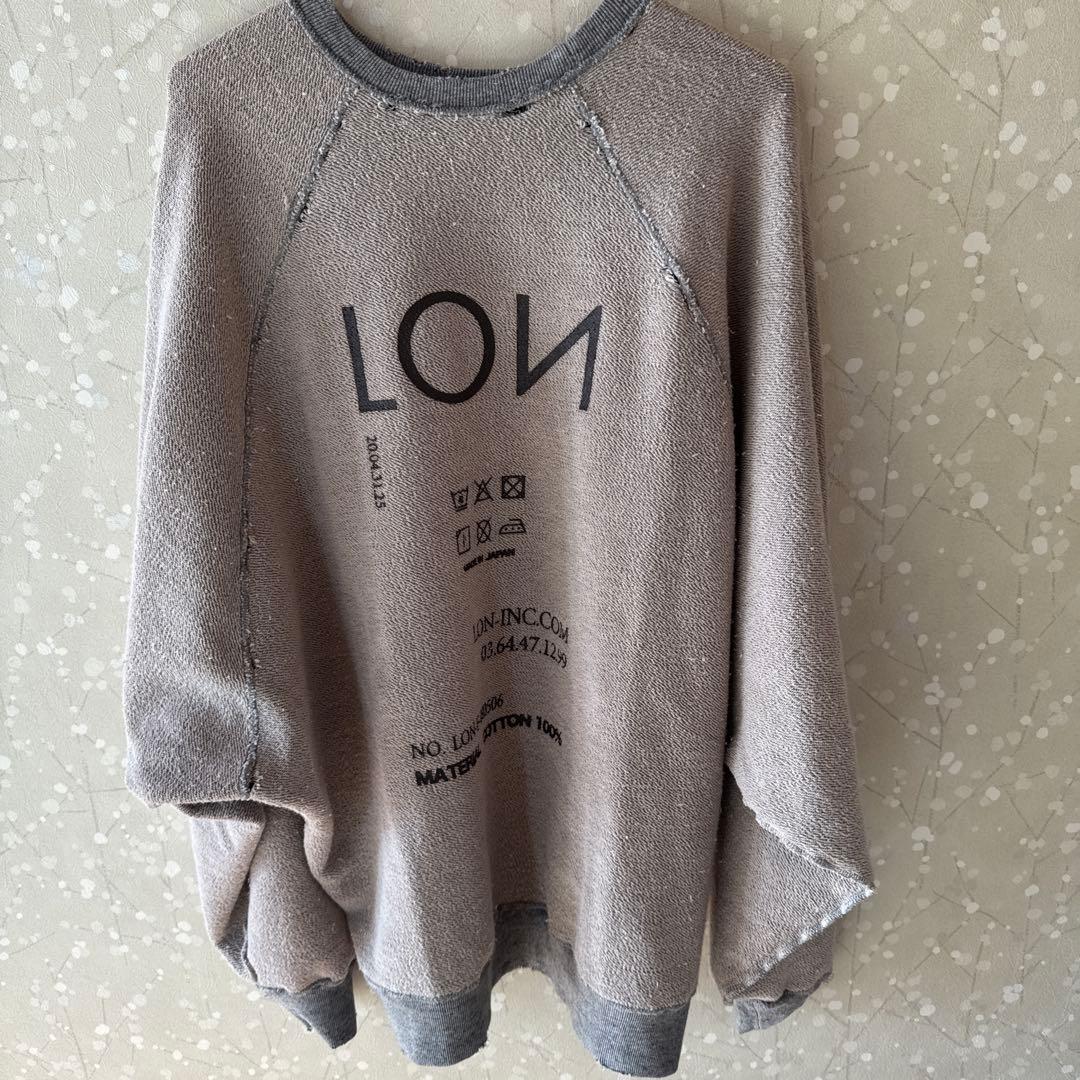LON 館かおり　TWO SIDE SWEATSHIRT#04gray