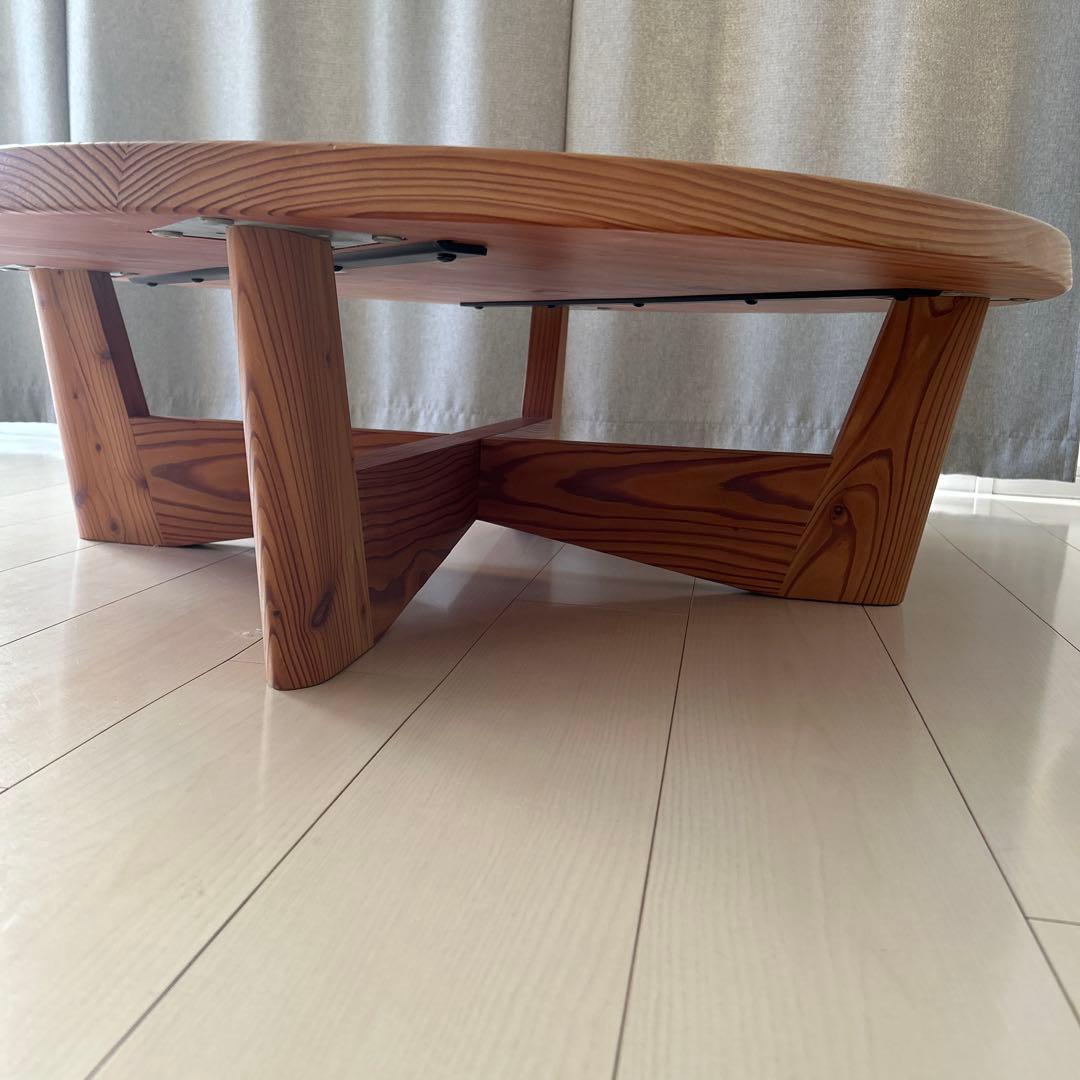 マ*タ様 飛騨産業キツツキ 直径約1m/高さ30cm木製座卓 - メルカリ