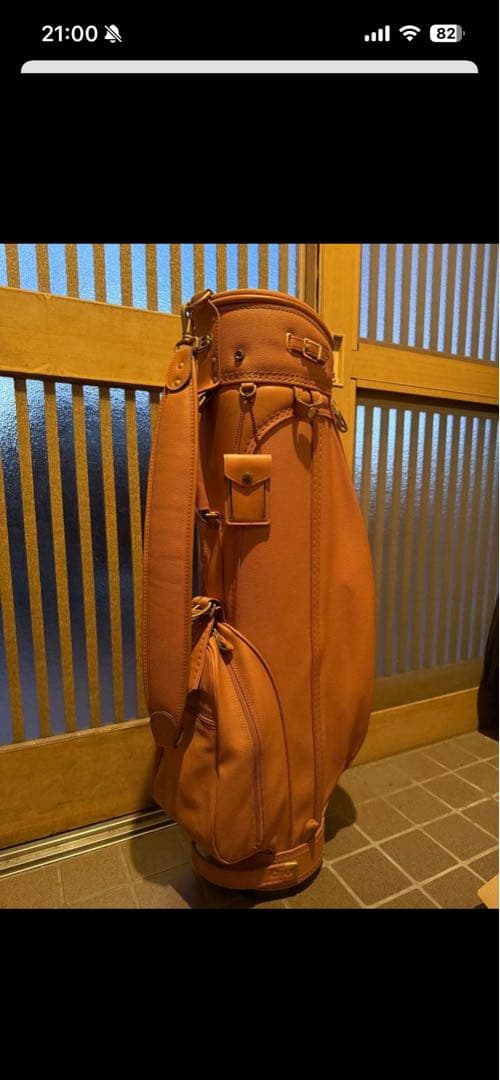 キャメル レザー ゴルフバッグ キャディバッグ SFC-019CB.キャメル（合成皮革） – キャディバッグ・ゴルフバッグ