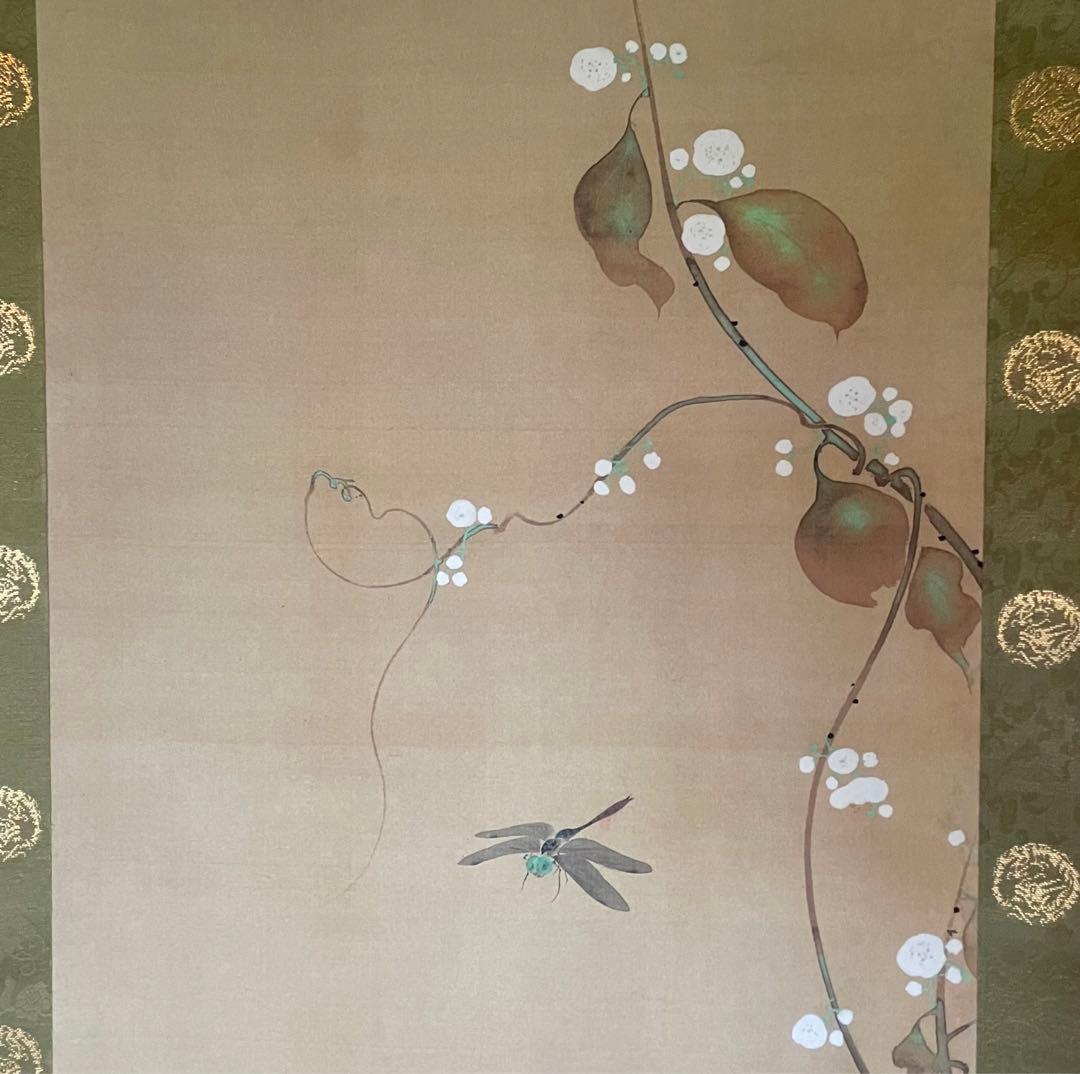 掛軸 酒井抱一「紫陽花に蜻蛉」六月 十二ヶ月花鳥図 印刷 箱付 25.4.6