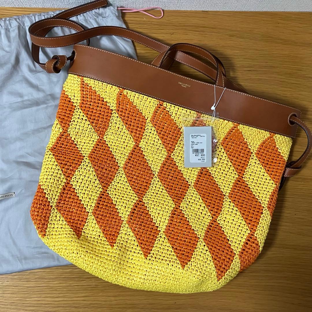 エミリオプッチ　カゴバック　ショルダー　トート 楽天市場】EMILIO PUCCI エミリオプッチ かごバッグ TOTE BAG SMALL