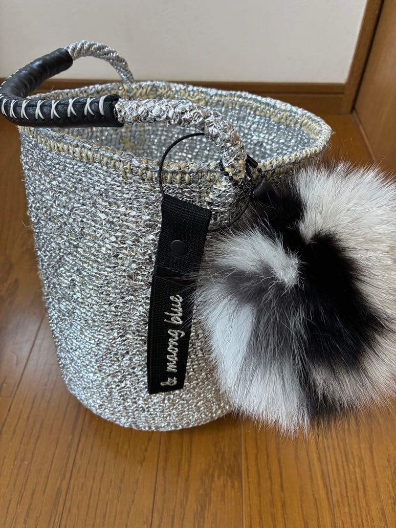 meong blue かごバッグ　ファーつき fur | meong blue
