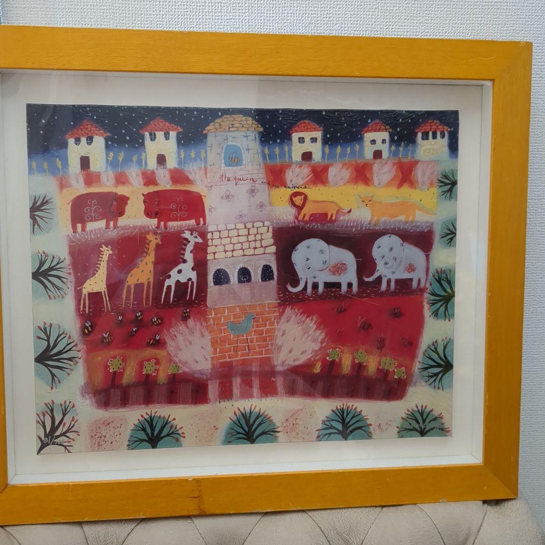 値下げしました。カレン ホイプティング 木製フレーム付き - メルカリ