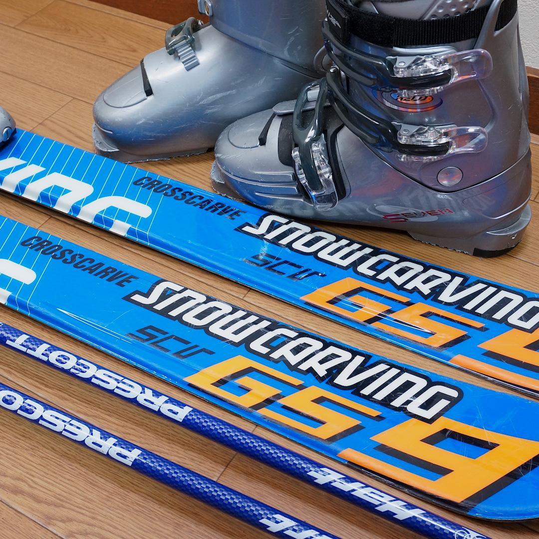 メンテ済 140cm 靴24cm SNOWCARVING カービングスキーセット - メルカリ