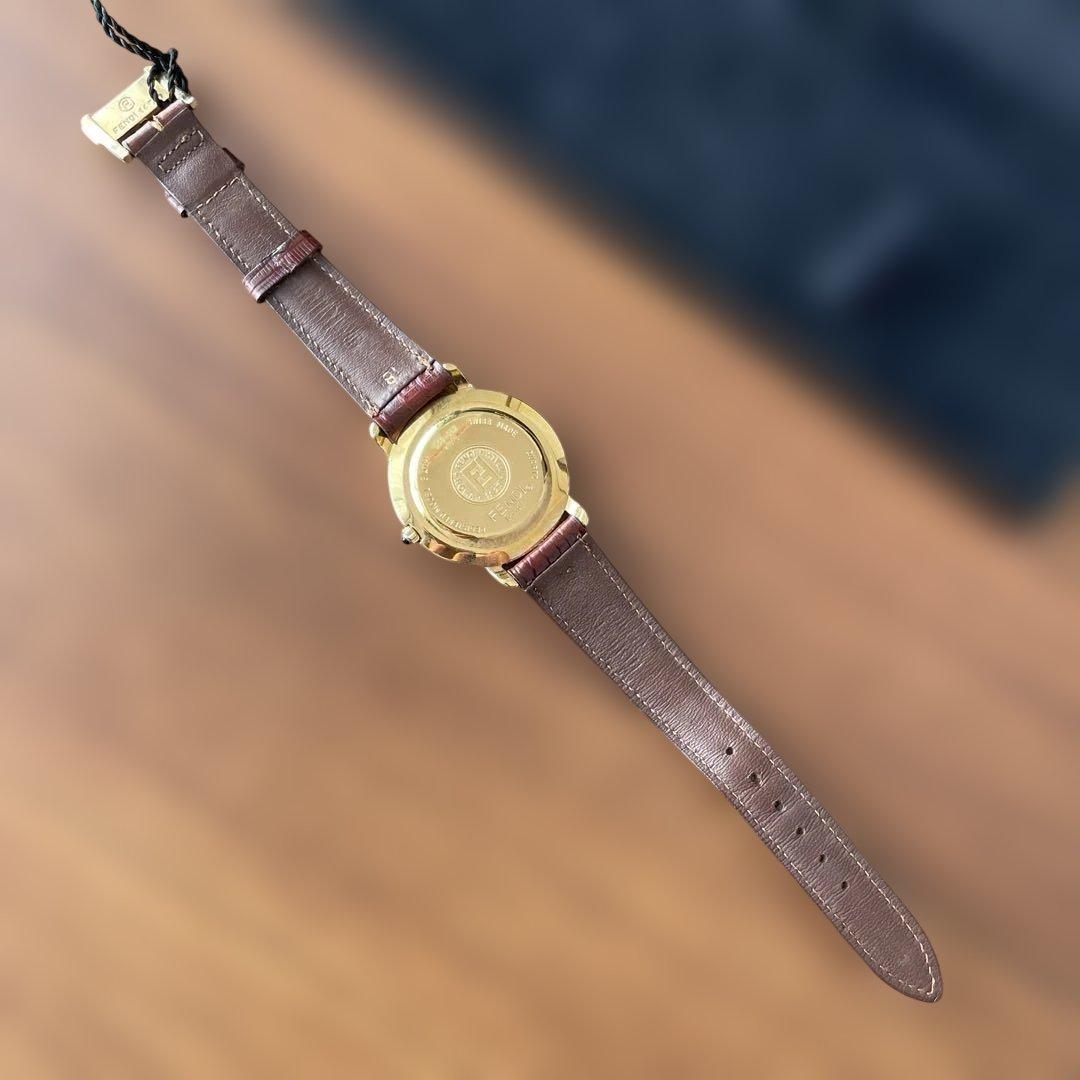 FENDI アナログ時計 ブラウンレザー - メルカリ